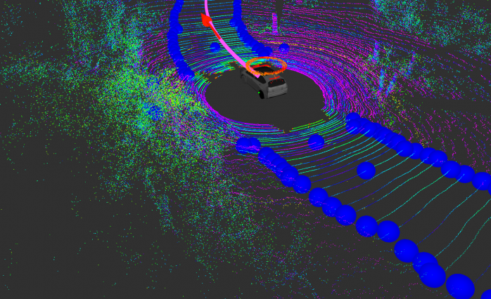 MapLite continuously creates 3D point cloud models to establish new "local navigation goals" on the road that's visible ahead, then plots the best path to reach each of those goals