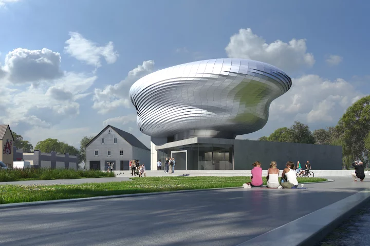 Artist's rendition of the exterior of the House of Bread