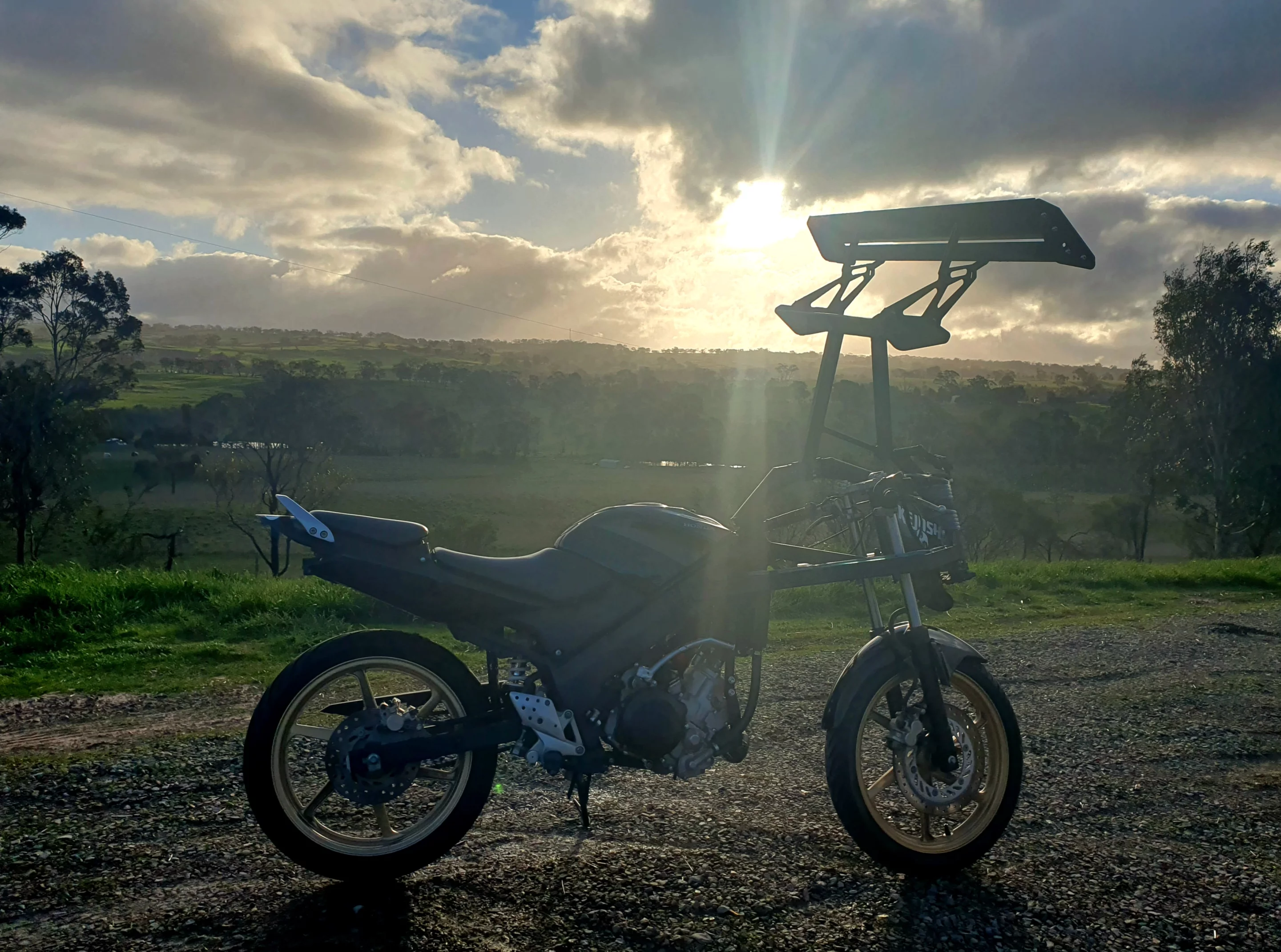 If nothing else, there's a built-in picnic table for scenic stops like this