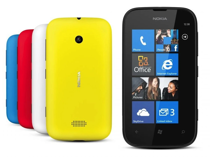 The Lumia 510 is available in red, yellow, cyan, white, and black