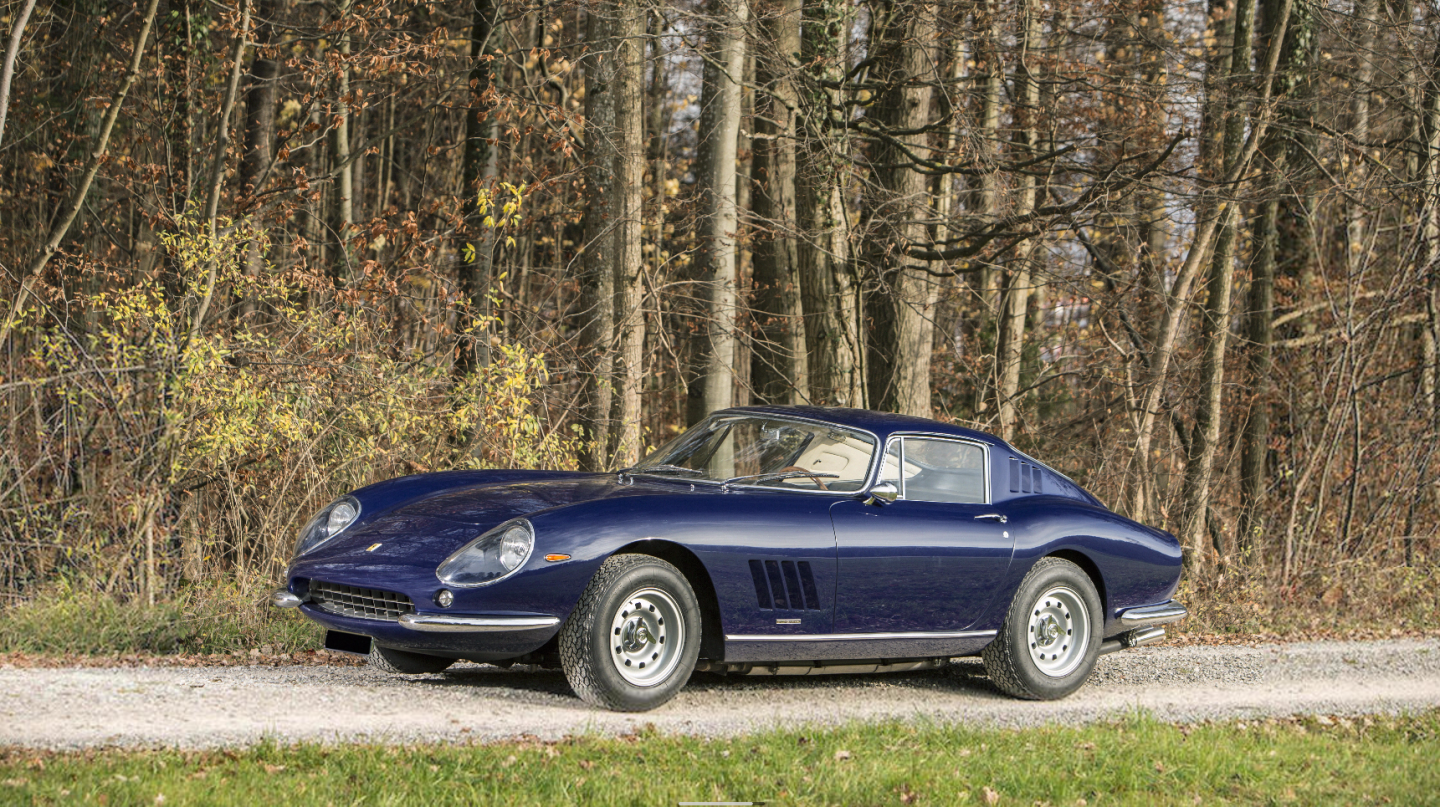 Ferrari's 275 series was blessed with a Pininfarina body inspired by the mighty 250 GTO, and a 280 hp version of the Colombo V12 engine. Bonham's auction page for this car has a quote from a 1965 Sport Auto article by Jose Roskinski: 'The 275 GTB is... a superlatively vigorous, very agile and quick automobile. Its comfort, the quality of its finish, the original lines of its bodywork all justify its exceptionally high price, for it is an exceptional automobile. It is a thoroughbred, with luxury devoid of excess, and a fiery temperament... ' This 1966 Ferrari 275 GTB Berlinetta has an estimated price of $2,700,000 to $3,800,000