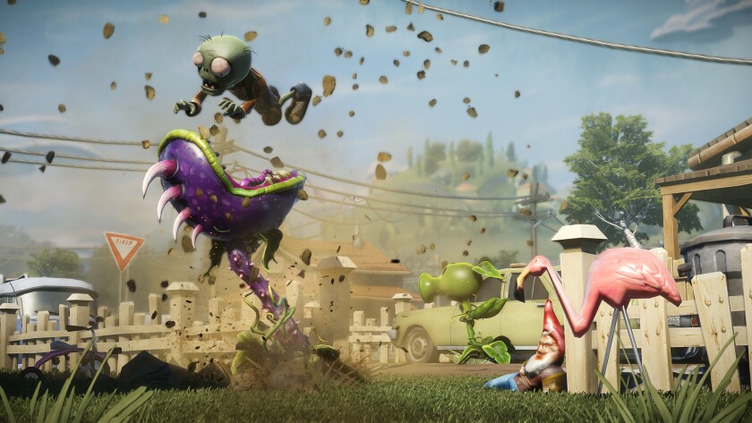 EA kicked its press event off with arguably the most bizarre title in its line-up, Plants vs. Zombies: Garden Warfare