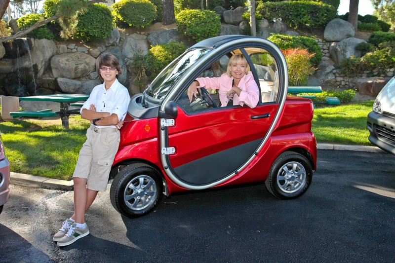 Like the two-seater Smart car, the eco-E is tight-turn-friendly and should be able to squeeze into the tightest parking spot
