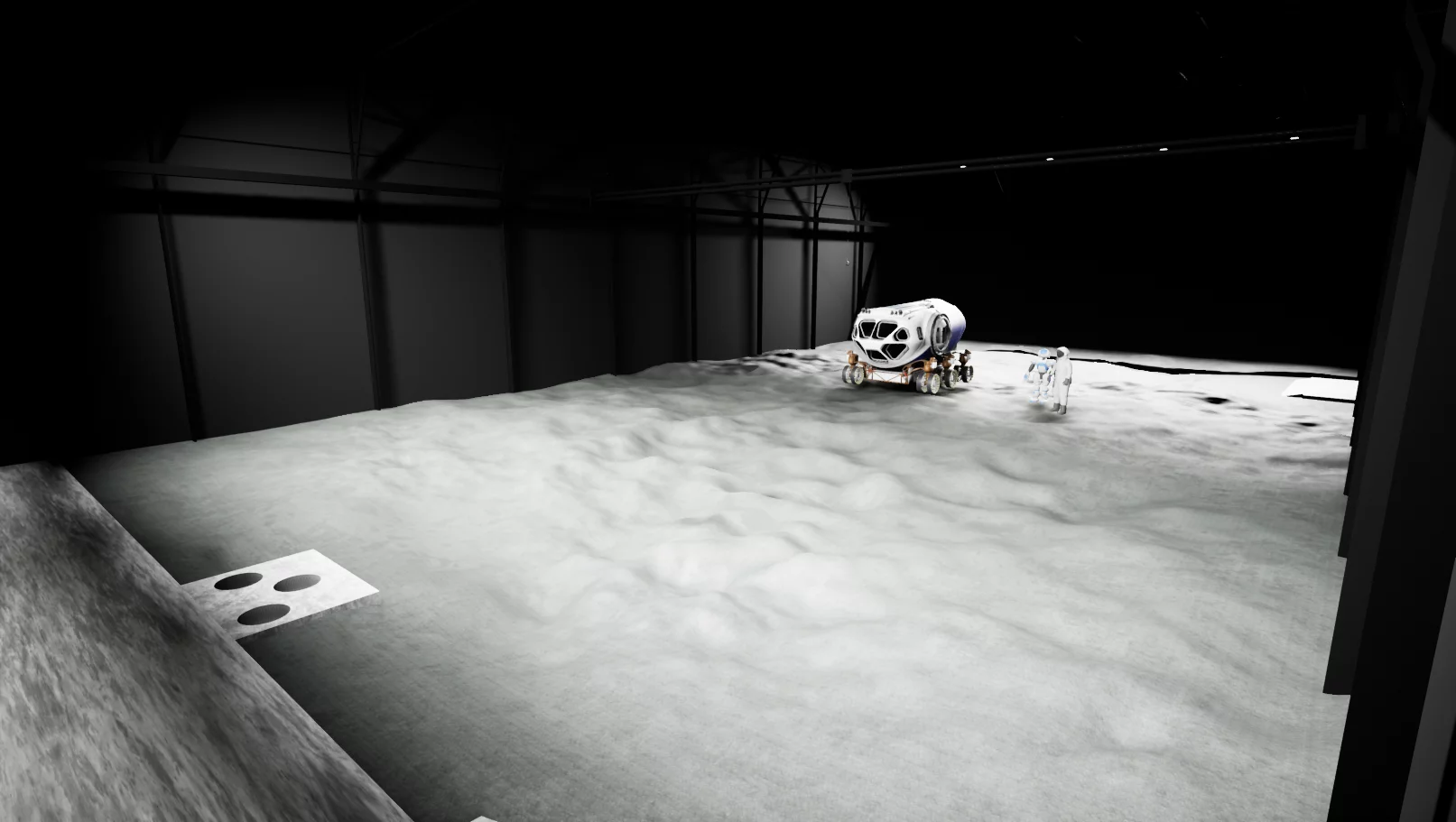 A virtual reality image shows what the Luna testing facility might look like
