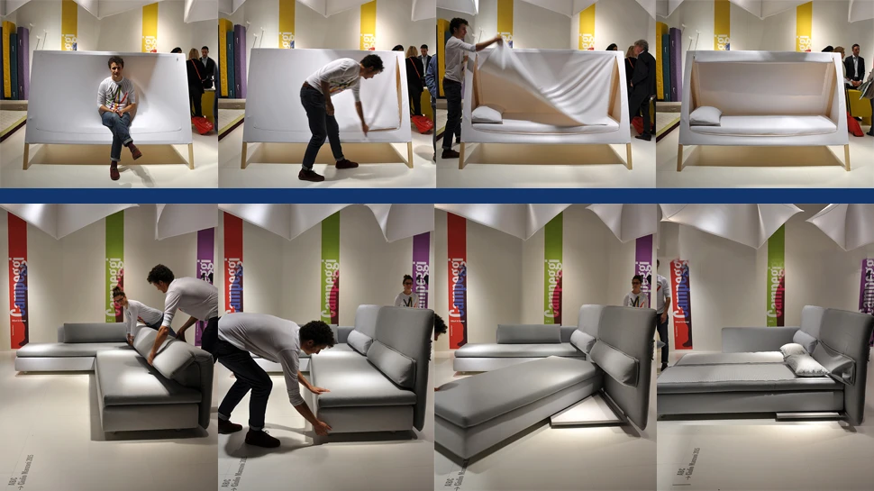 Campeggi showcased its new multi-function furniture designs during this year's Salone del Mobile (Photo: Edoardo Campanale/Gizmag.com)