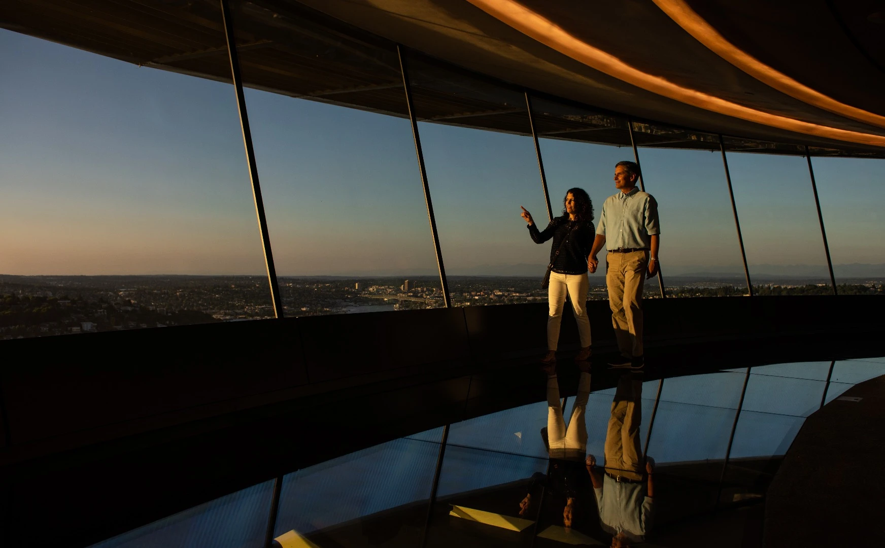 The revamped Space Needle is now open and receiving visitors