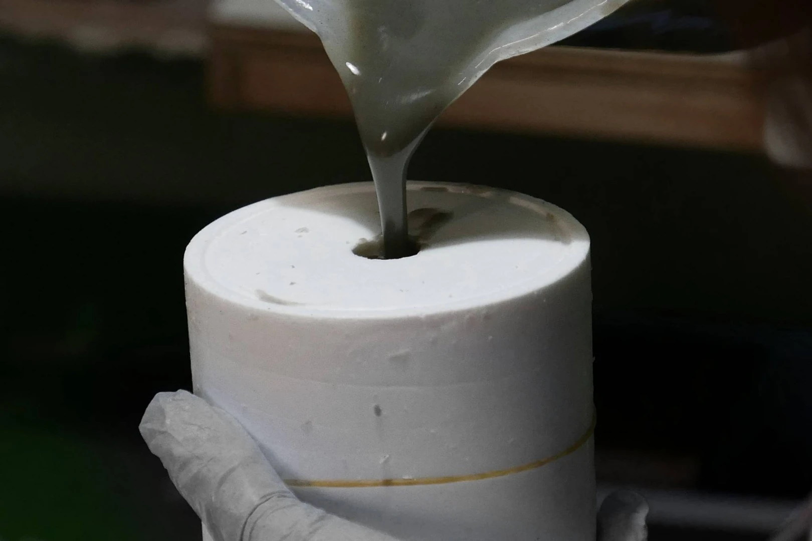 Tetra Soap is cast in a silicone mold