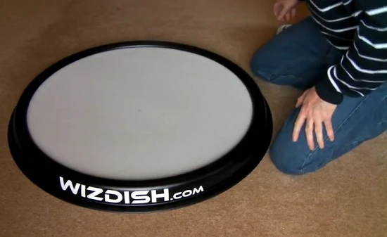 Preparing WizDish for use is as simple as laying it on a flat surface