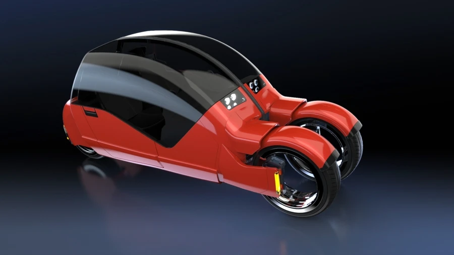 The Lane Splitter concept is aimed at providing the social experience of a car and at being a sporty personal urban transport vehicle too