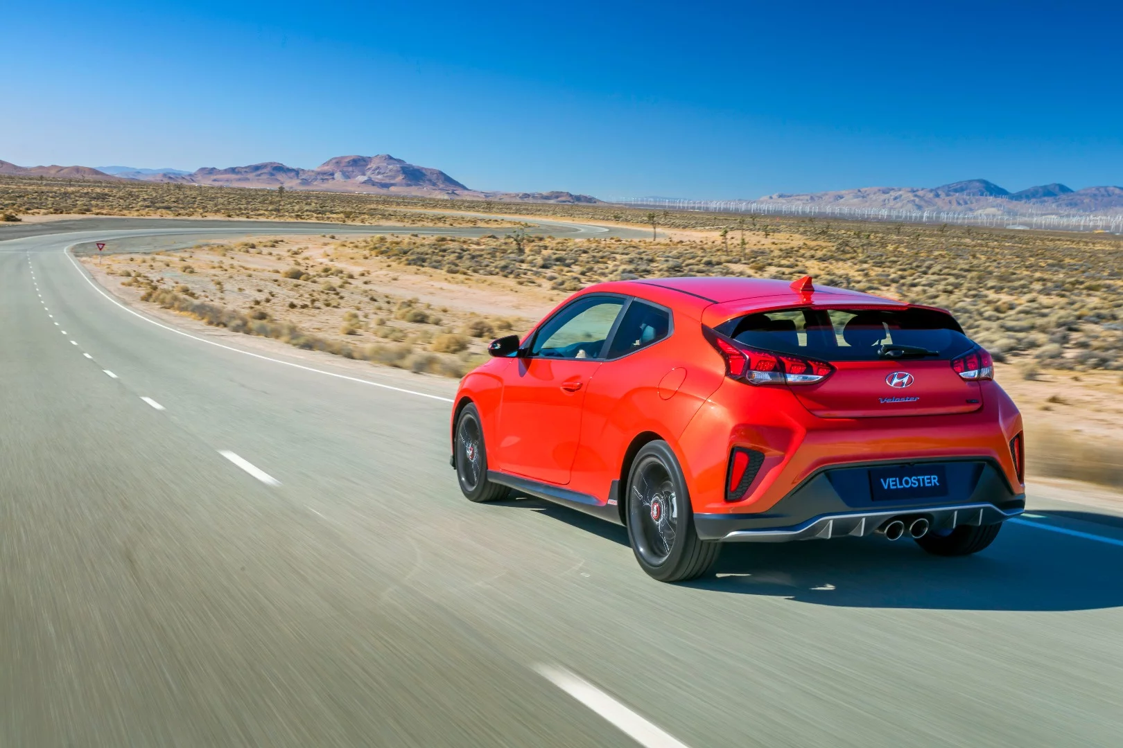 The 2019 Hyundai Veloster Turbo out in its element has a distinctive, fast-paced look