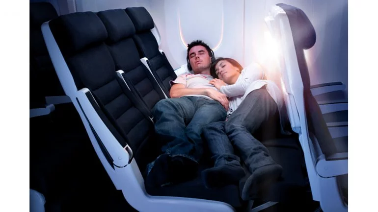 The Air New Zealand Sky Couch was the first in their premium economy "cuddle class" seating (Credit: Air New Zealand)