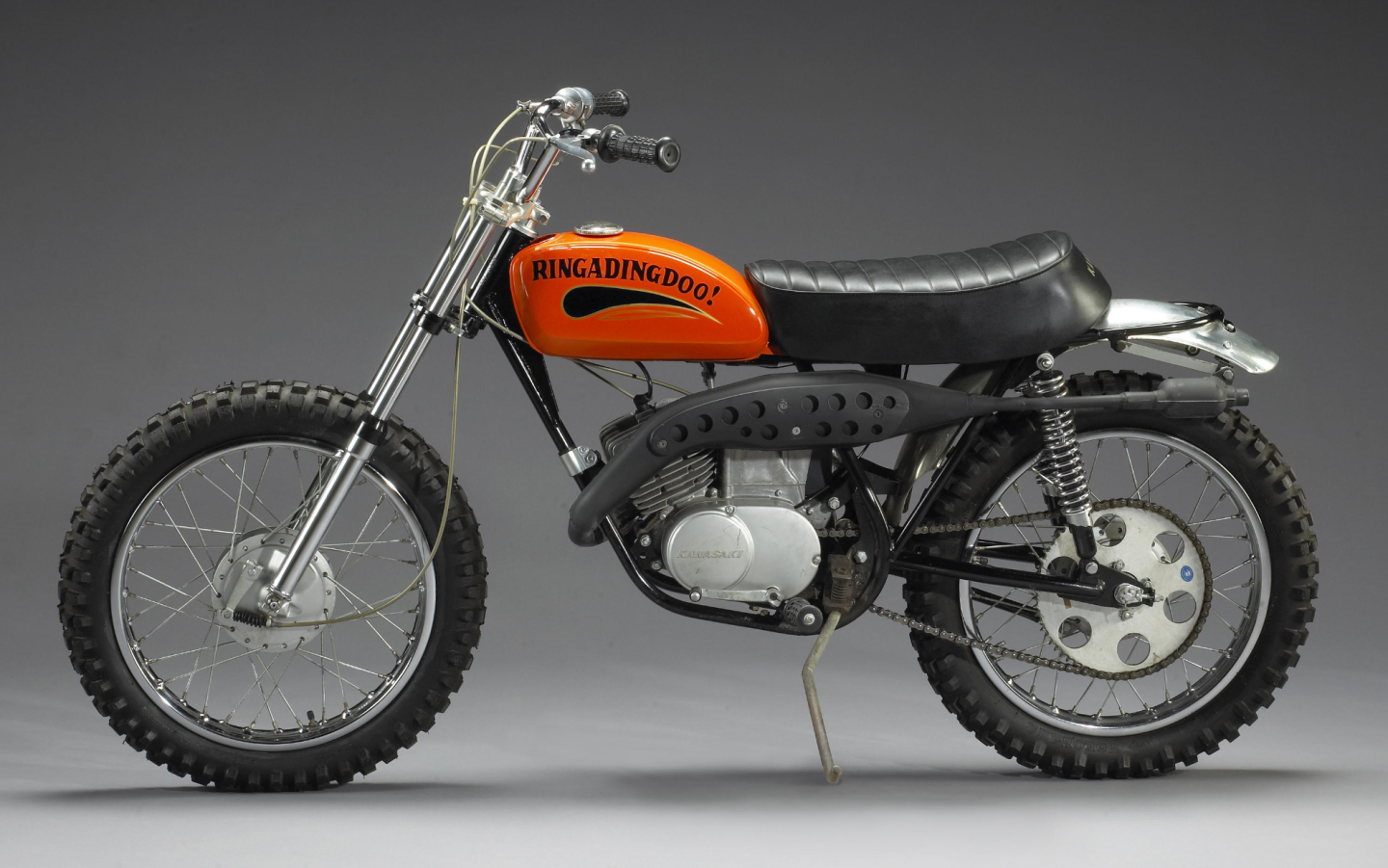 This 1970 Kawasaki G31M Centurian was given to Steve McQueen by the Japanese manufacturer to be used during the filming of Le Mans. Sold at any other auction without McQueen's ownership in its resume, the 44 year-old 100cc motorcycle would not fetch US$1000 yet , it fetched US$55,575 at auction in 2007.