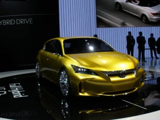 The full hybrid Lexus LF-Ch on display