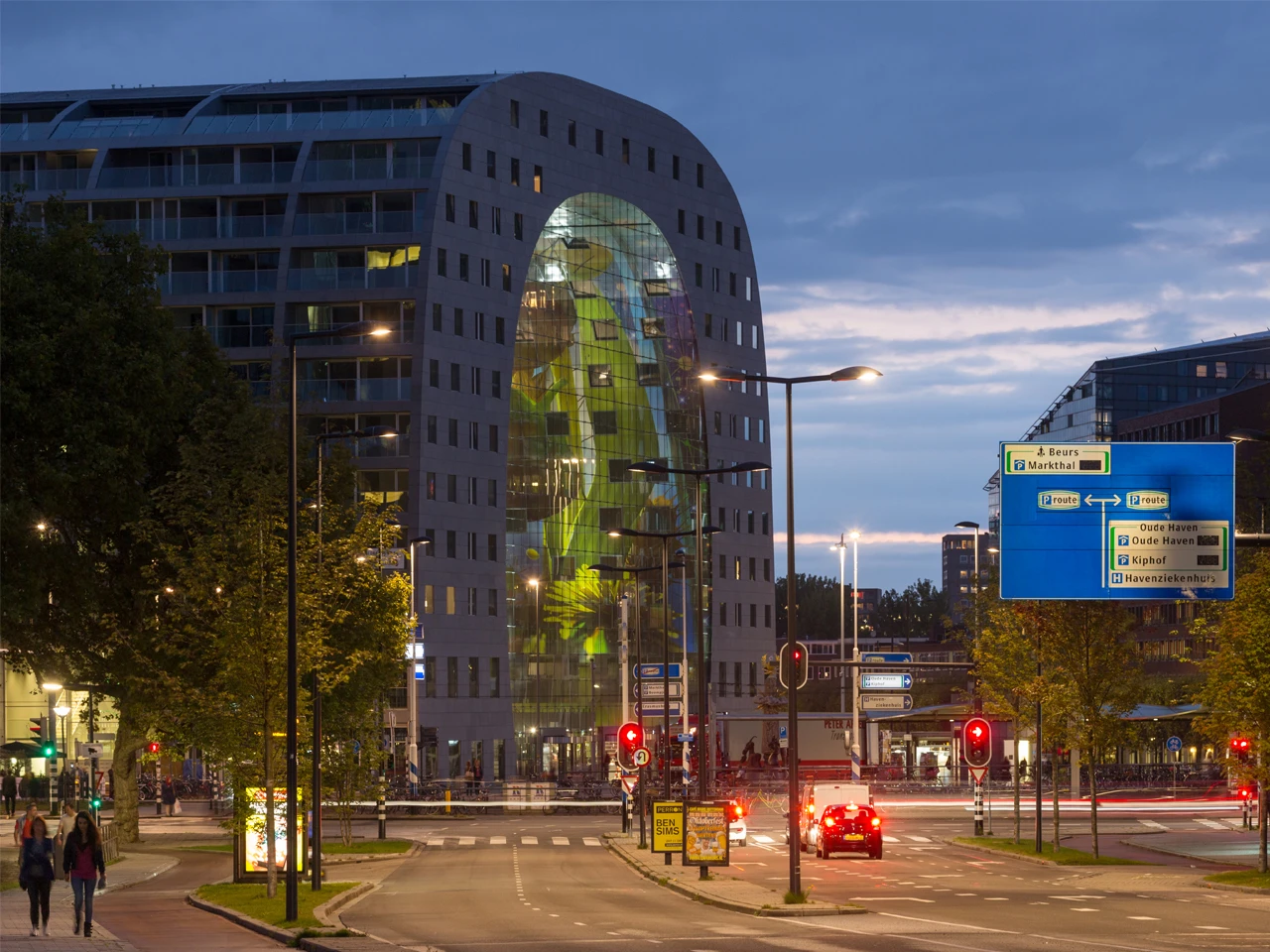 A side view of the Markthal