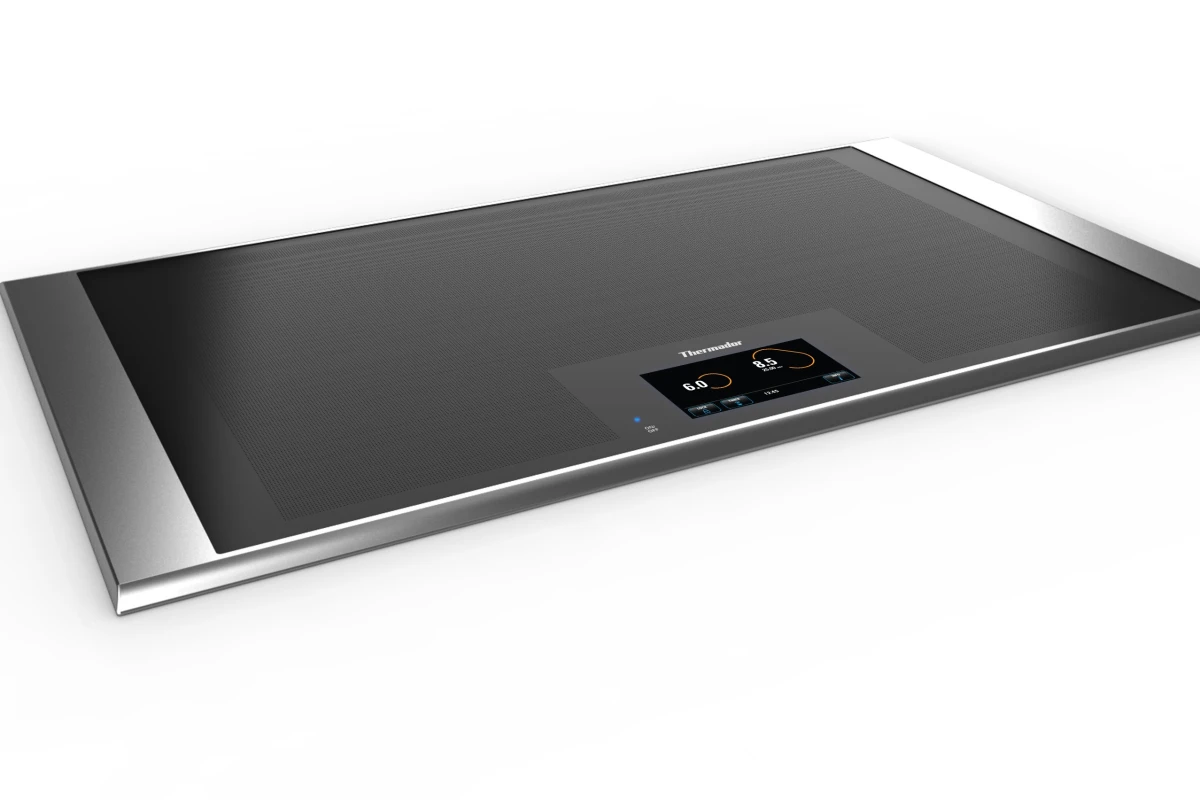 The Freedom Induction Cooktop will heat cookware placed anywhere on its surface, and will adapt its active area to the shape and size of that cookware's footprint