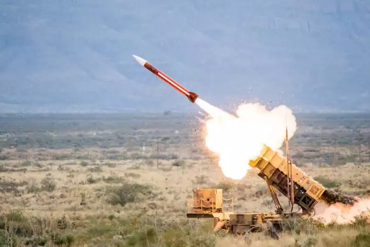 Patriot missile launching