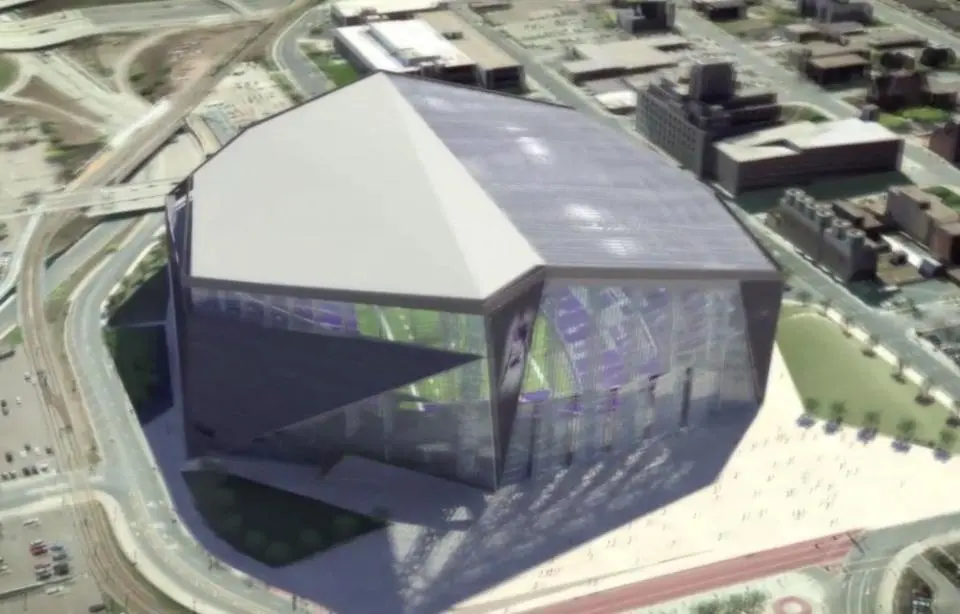 Main entrance of the Viking Stadium