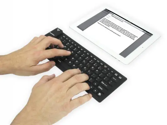The freeKEY roll-up, splash-proof, Bluetooth keyboard