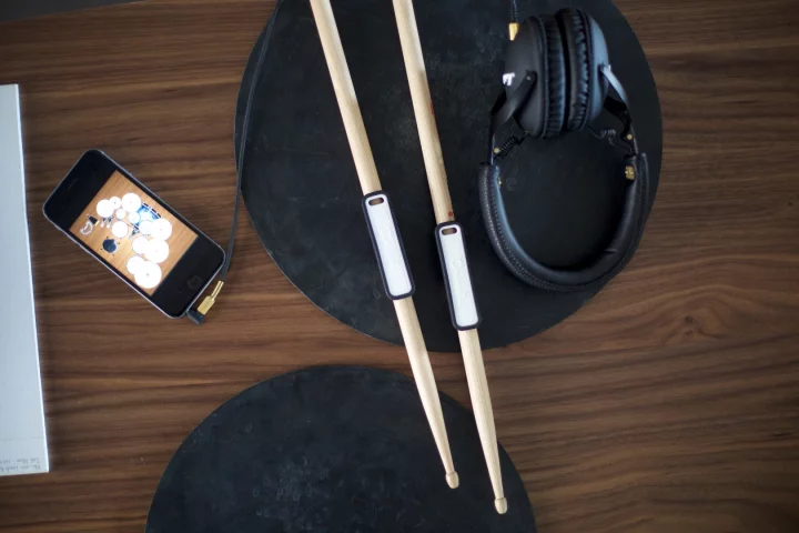 The Drumistic system is designed to make kit-less drumming more engaging than air drumming or tabletop finger tapping