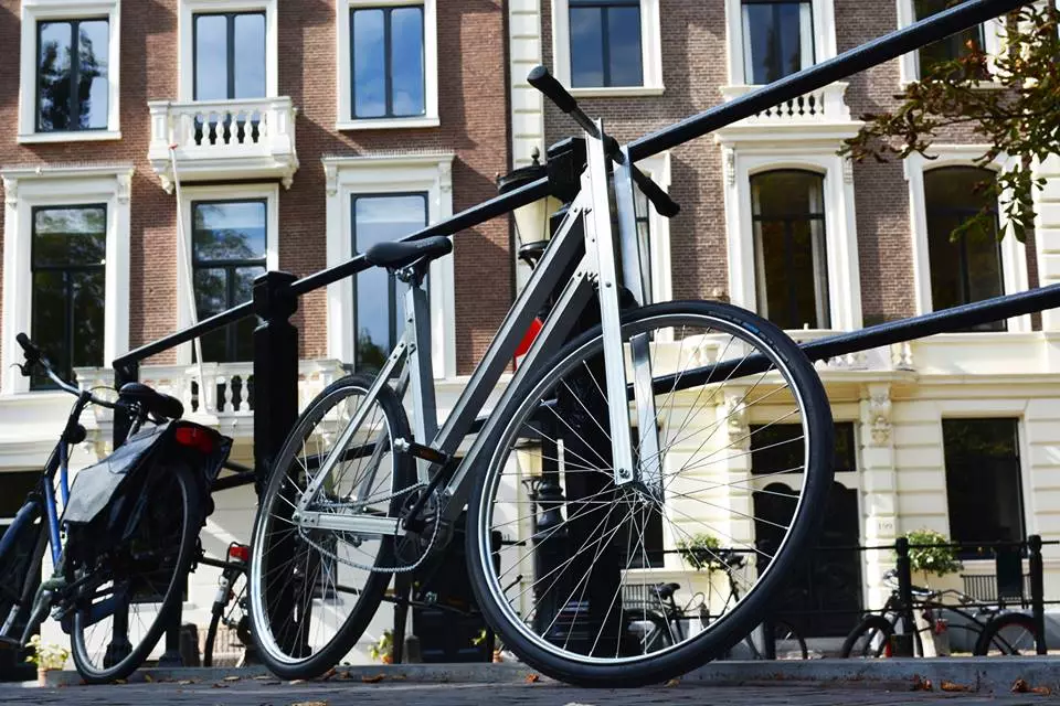Because the Reframed bike's frame isn't welded together or painted, there are less production costs to recoup