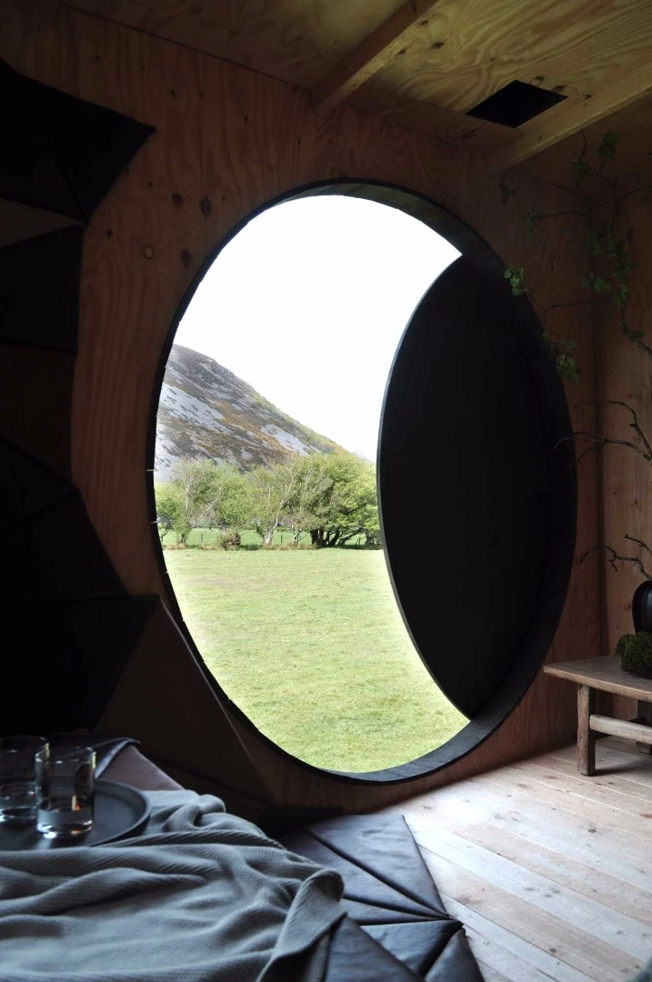 Animated Forest's rolling door opens up to the outdoors