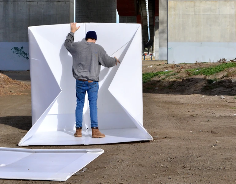 The Compact Shelter is also modular in design, meaning individual units can be joined together to create larger dwellings or two separate rooms