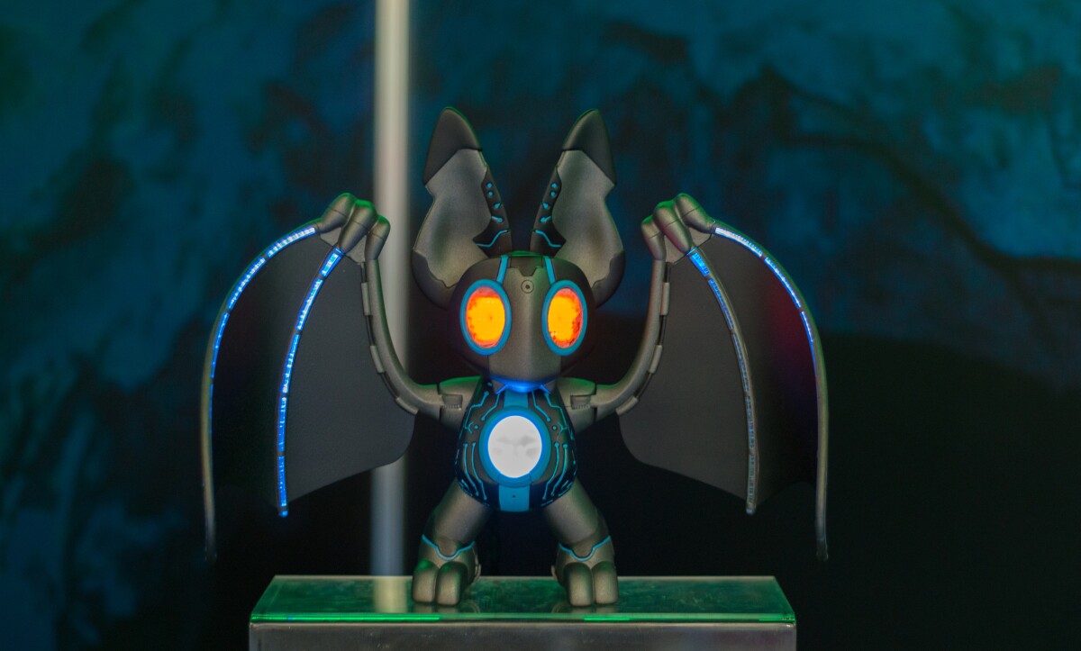 Nocto is an interactive robot pet bat which has 50 interactive features