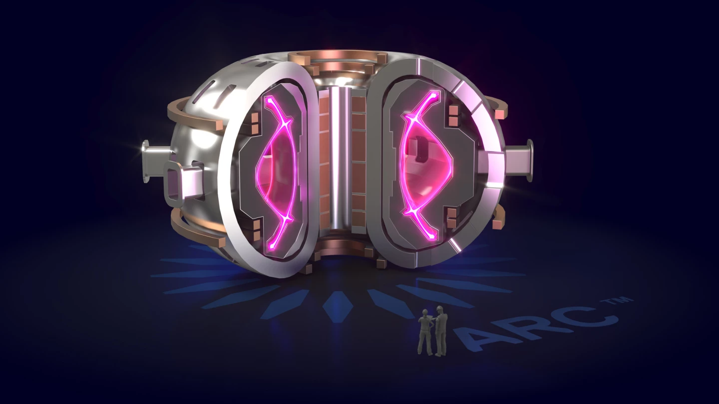 A cutaway render of the ARC, which contains the 100-million-degree Celsius plasma with superconducting magnets