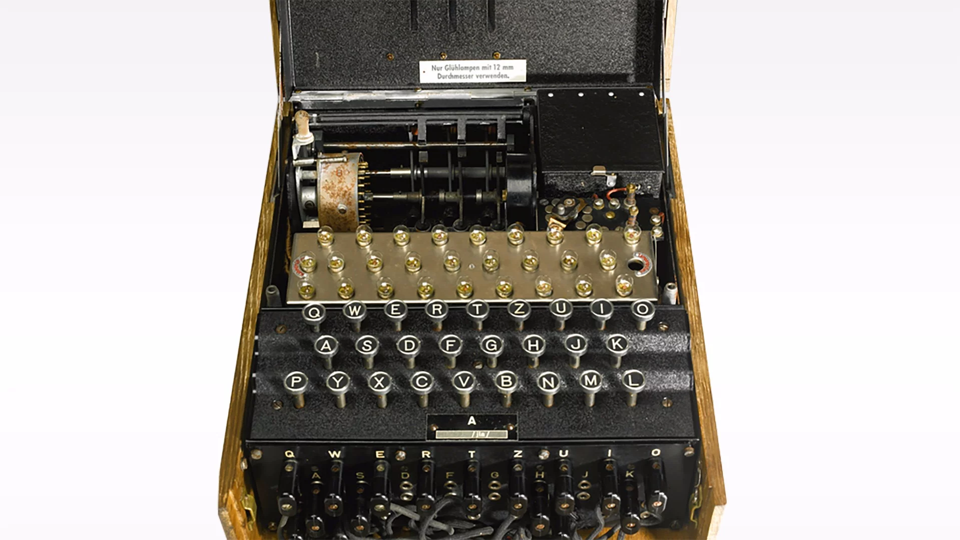 To use Enigma, the operator would type in a message, then scramble it using three, four or five notched rotors, each with 26 possible positions