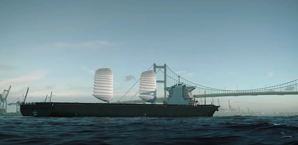 Michelin wing sails mid retraction