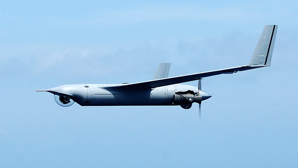 Boeing has demonstrated swarm technology using two ScanEagles (pictured) and a Procerus Unicorn