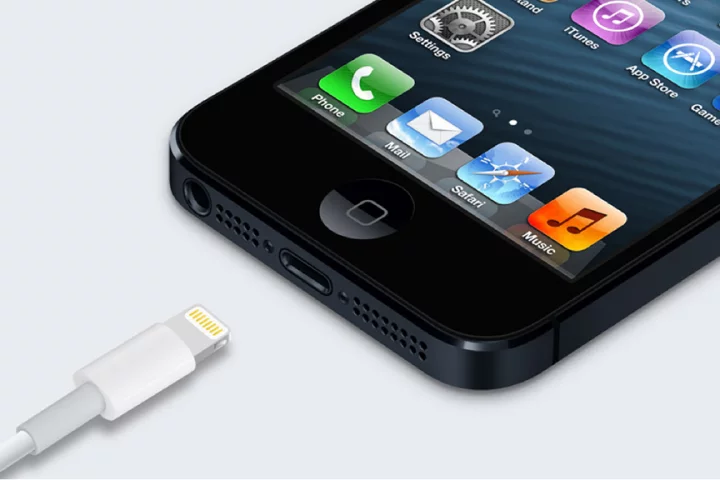 The new Lightning connector introduced on the iPhone 5 and updated iPod touch and iPod nano