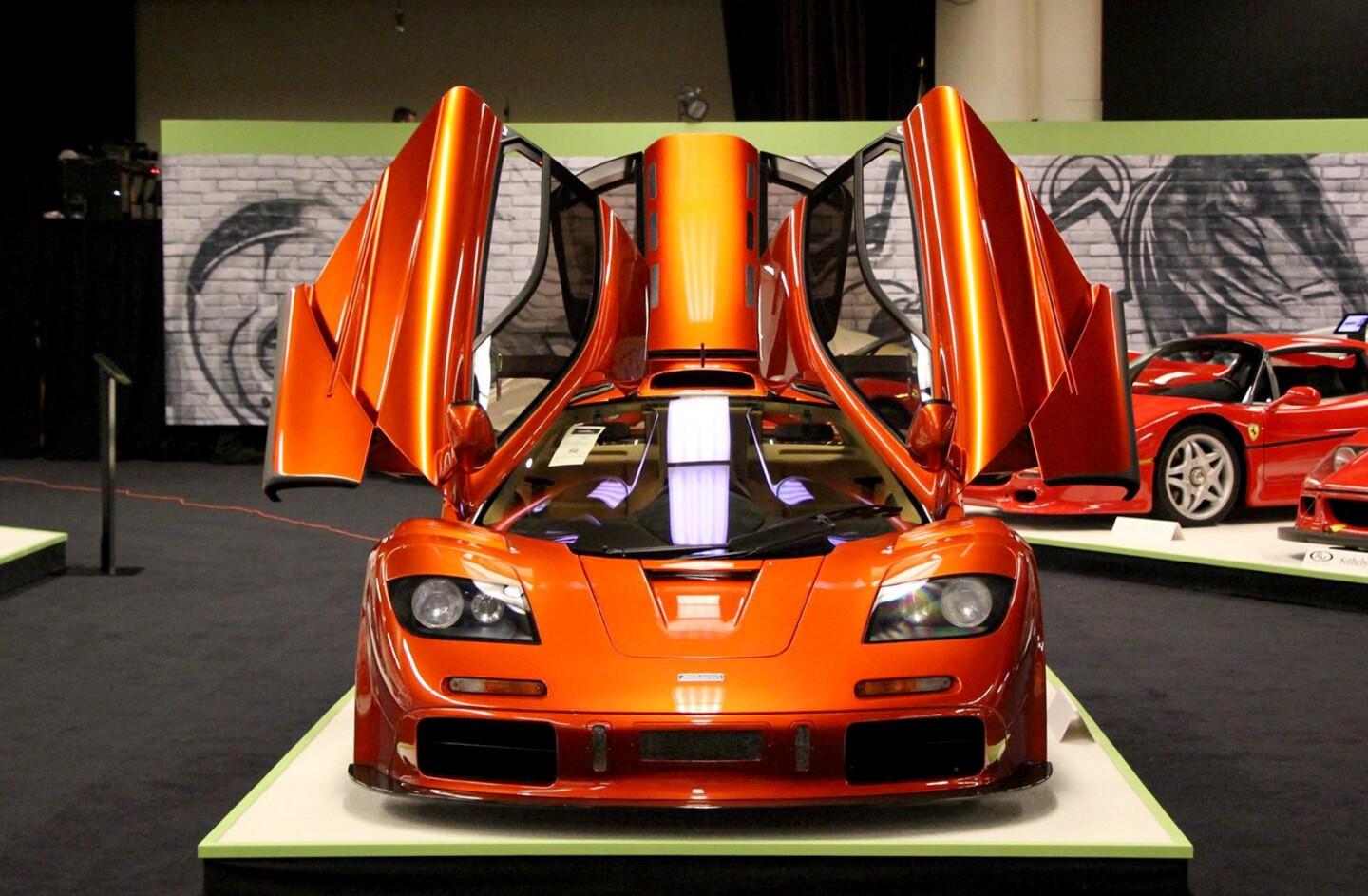 The 1998 McLaren F1 'LM-Specification' significantly exceeded the $8,470,000 record for the model set in Monterey in 2013, fetching $13,750,000 for a new record