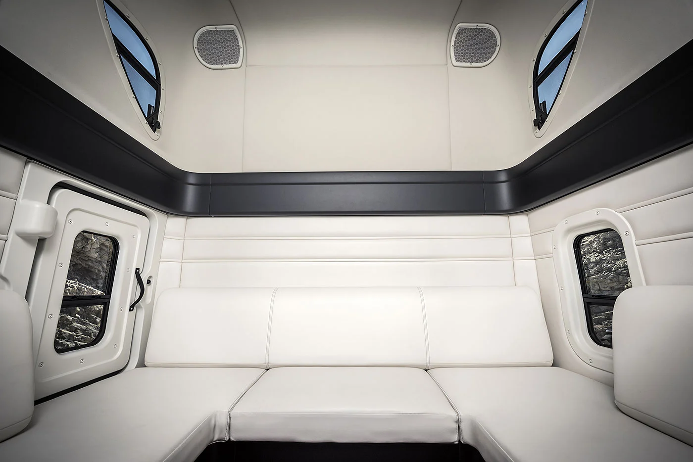 The Freightliner Inspiration lounge area