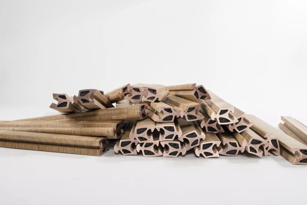 Spyndi locks together individual wooden elements to form furniture
