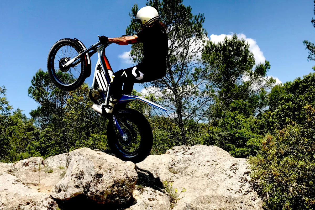 The thrills of trials riding, without the clatter of noisy engines