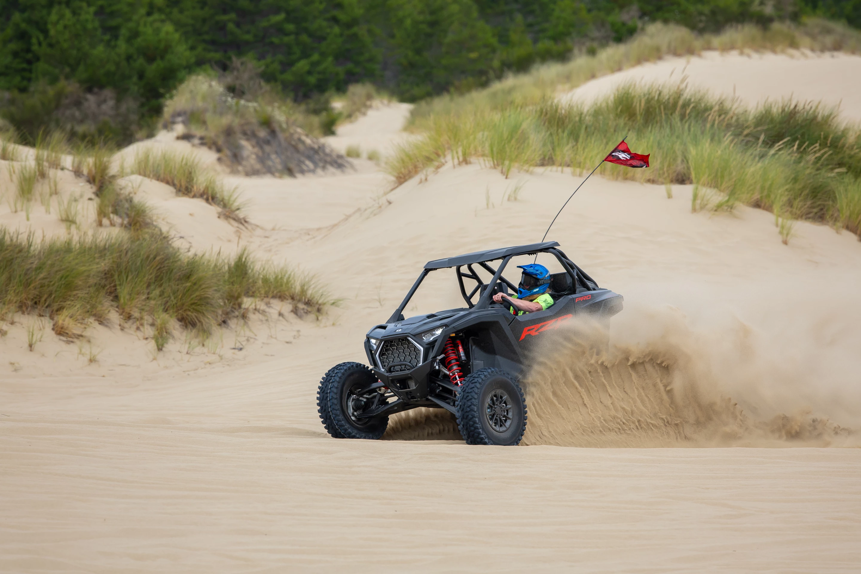 The author nonchalantly makes sand waves in the 2025 Polaris RZR Pro S