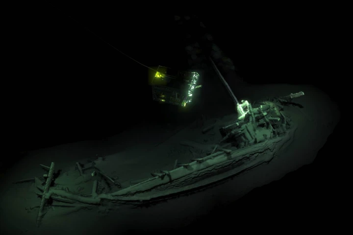 The shipwreck is located at a depth of over 2 km (1.2 miles)