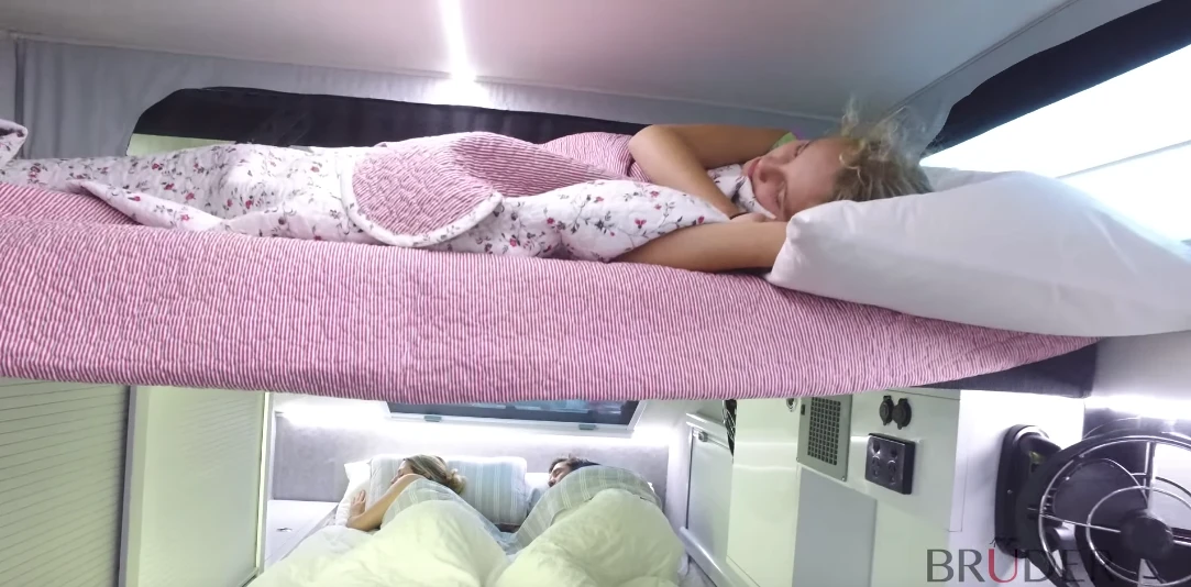 The optional roof beds create a five/six-sleeper configuration