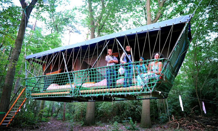 Guests enjoying the AirHotel's Schulp (Little Cottage)