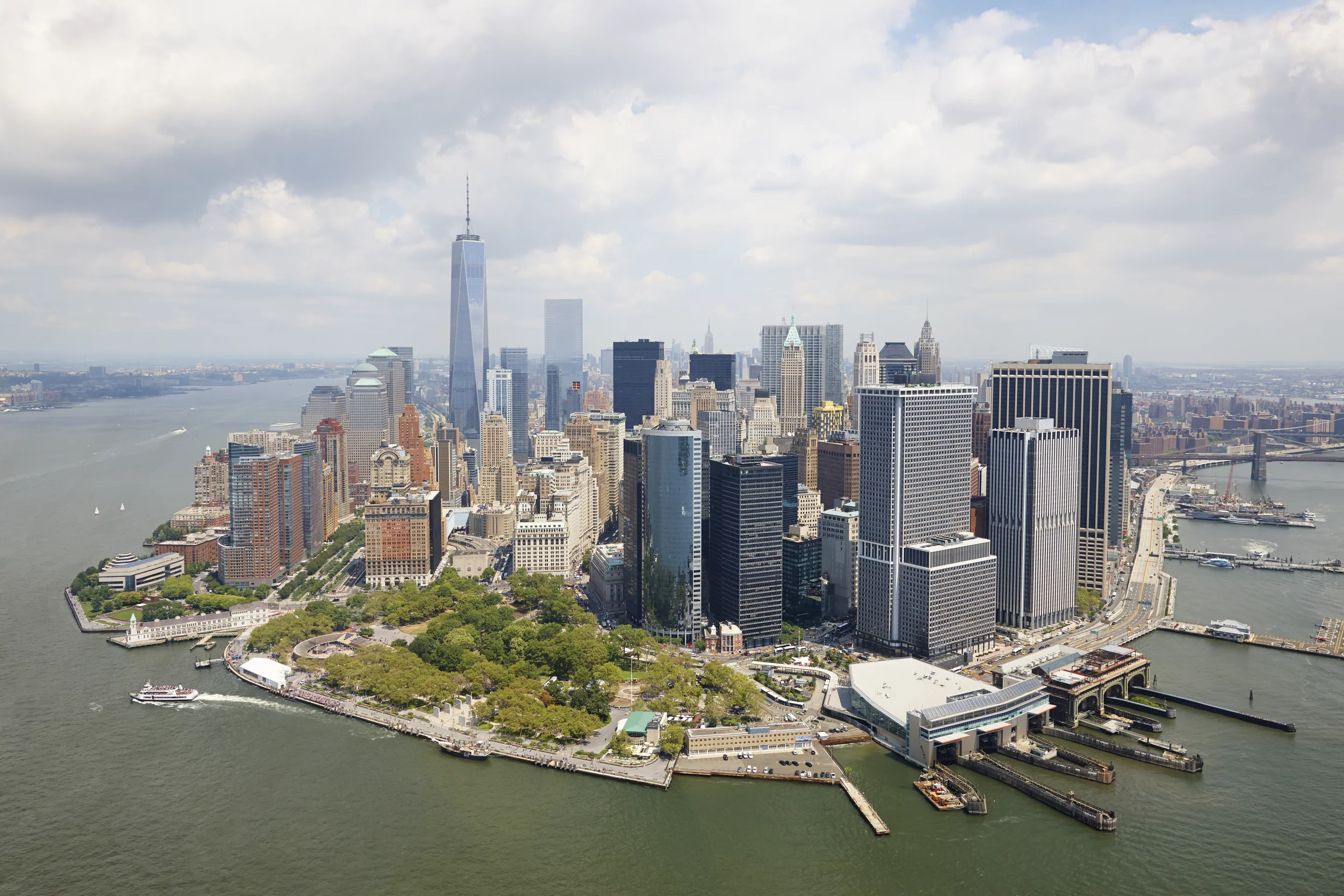 One World Trade Center - the American Declaration of Independence was signed in 1776, so this building was designed to be 1776 feet tall as a symbolic measure.