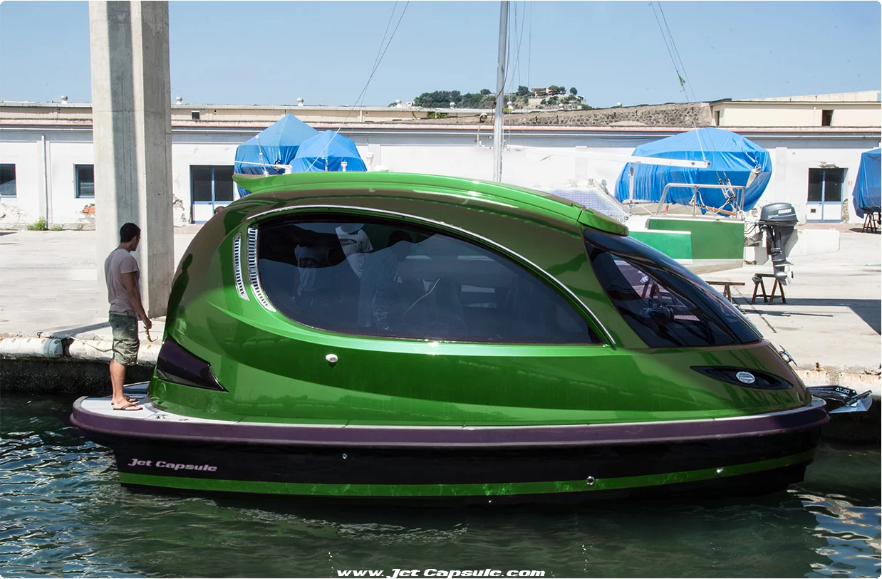 The new Reptile is a lighter and faster version of the Lazzarini-designed Jet Capsule
