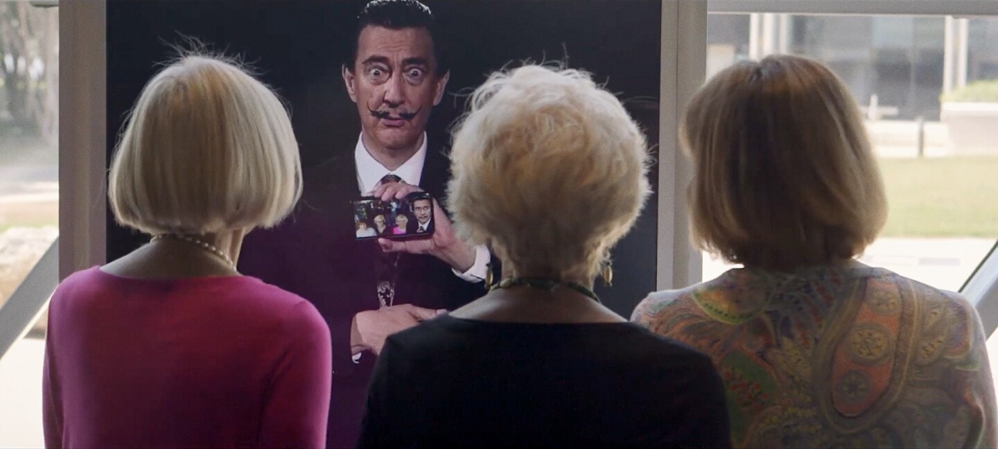 The selfie is then text messaged to the museum patrons