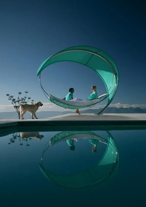 The Wave hammock/lounge is designed by Erik Nyberg and Gustav Strom for Royal Botania