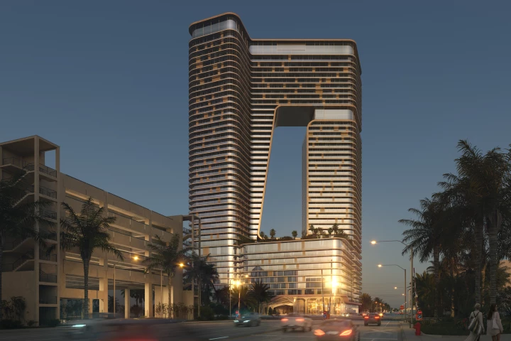 300 West Broward Blvd will consist of a 10-story podium and two towers linked by skybridge