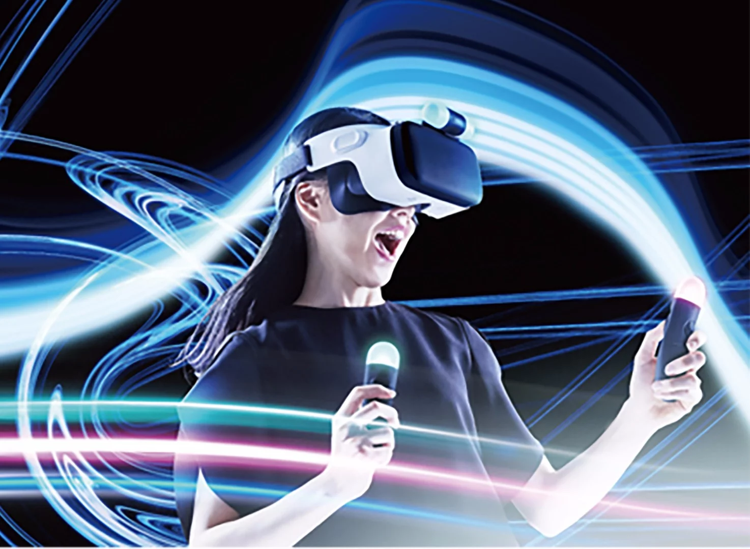 The unique headset utilizes the phone tethered through cable to a smartphone, rather than sliding the phone inside