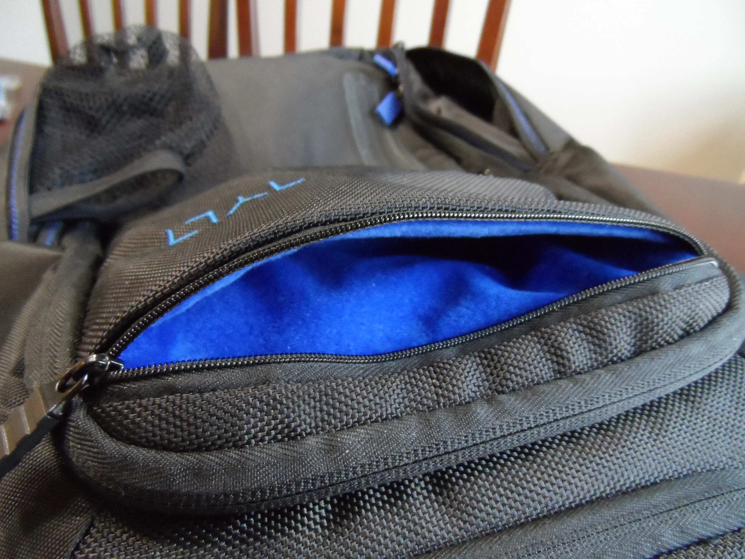 One of the front pockets on the Energi+ backpack