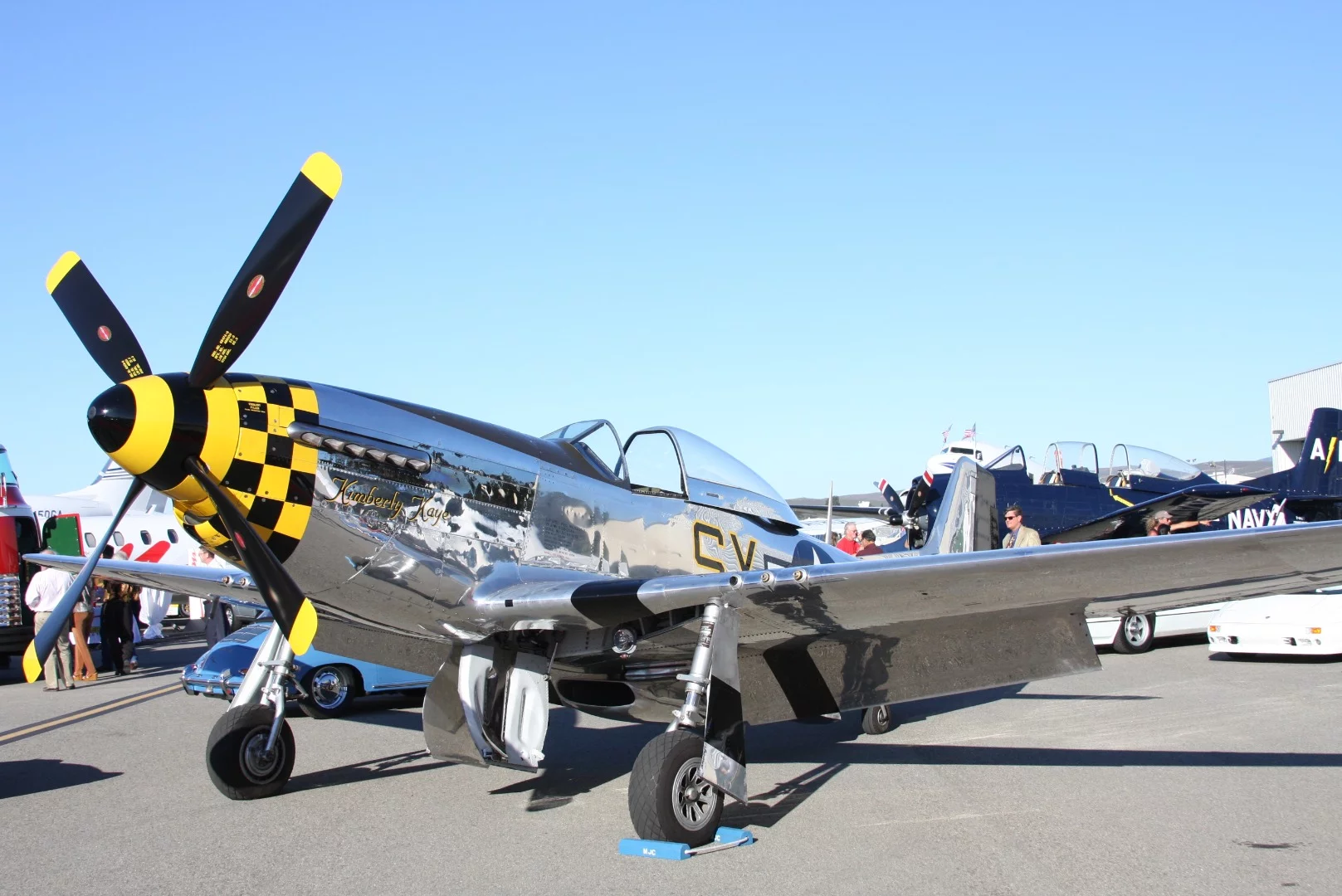 A P-51 at at The Motorworks Revival