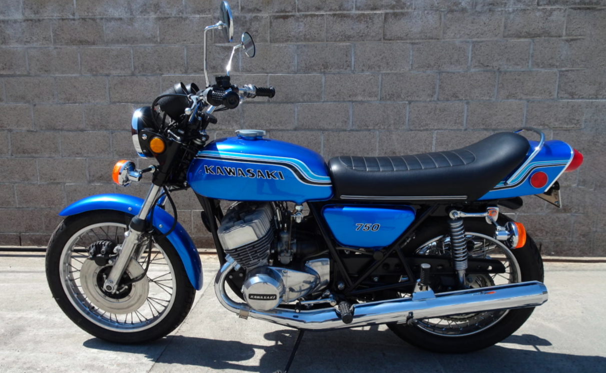 This 1972 Kawasaki H2 750 Triple sold for $33,000 as Lot F141 at Mecum Auctions' Las Vegas sale on Friday, 28 January 2022