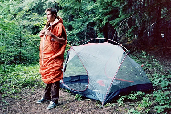 The Napsack can be cinched at the knees for easy mobility